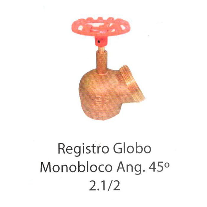 Registro globo monobloco angular 45° de 2.1/2” – MCS70